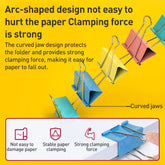 Deli 8556ES60pcs / Box Colorful Binder Clip Bill Clip Dovetail Clip Metal Iron Bill Clip, 15mm x 60pcs / Box, 19mm x 40pcs / Box